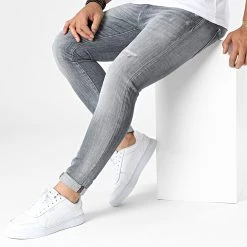 Grosses soldes ✨ Jean Skinny Power C Gris Bleu de Le Temps Des Cerises 😀 -Antony Morato Soldes le temps des cerises 328121 JHPOWERCW1367222 0003 20220718T160958 03