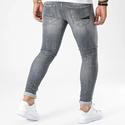 Grosses soldes ✨ Jean Skinny Power C Gris Bleu de Le Temps Des Cerises 😀 -Antony Morato Soldes le temps des cerises 328121 JHPOWERCW1367222 0003 20220718T160959 04