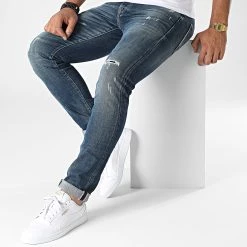 Remise 🤩 Jean 711 Marvin Bleu Denim de Le Temps Des Cerises 🛒 -Antony Morato Soldes le temps des cerises 331752 JH711MARW4064 BLUE 20220816T151514 03