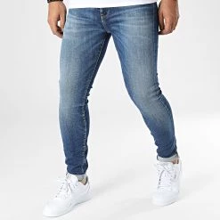 Promo ⭐ Jean Skinny Power Bleu Denim de Le Temps Des Cerises 🎉
