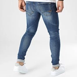Promo ⭐ Jean Skinny Power Bleu Denim de Le Temps Des Cerises 🎉 -Antony Morato Soldes le temps des cerises 333255 JHPOWERCW1368 BLUE 20220822T161619 04