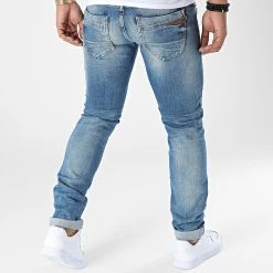 Tout neuf ⭐ Jean Slim Adjusted Barw Bleu Denim de Le Temps Des Cerises ✨ -Antony Morato Soldes le temps des cerises 337278 JH711BARW4066222 3001 20220919T160743 04