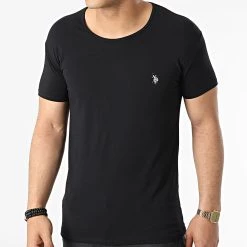 Tout neuf 🤩 Tee 👚 Shirt 62278-47282 Noir de US Polo ASSN 🛒