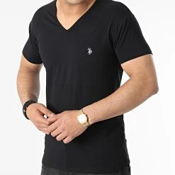 Budget 😍 Tee 👚 Shirt Col V 62280-47282 Noir de US Polo ASSN 🔥 -Antony Morato Soldes us polo assn 311018 62280 47282 199 20220414T161910 03