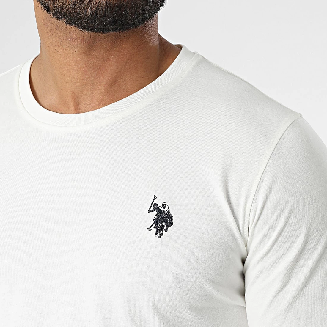 De gros 😍 Tee 👕 Shirt Manches Longues Joel Blanc de US Polo ASSN 😍 2 De gros 😍 Tee 👕 Shirt Manches Longues Joel Blanc de US Polo ASSN 😍 – Image 2