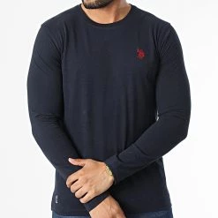 Tout neuf 😀 Tee 👚 Shirt Manches Longues Joel Bleu Marine de US Polo ASSN 🎉 -Antony Morato Soldes us polo assn 333489 63050 52956 179 20220826T143254 03