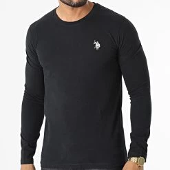 Meilleure affaire 🛒 Tee 👕 Shirt Manches Longues Joel Noir de US Polo ASSN 🎉