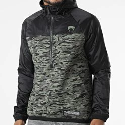 Meilleur prix 👍 Veste Outdoor Capuche Laser Noir Camo Vert Kaki de Venum 😍