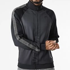 Meilleur prix 🧨 Veste Zippée A Bandes Track Vert Kaki de Venum ✨ -Antony Morato Soldes venum 297421 04281 109 20220106T162652 03