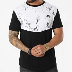 Offres 🛒 Tee 👕 Shirt Oversize Laser 04434 Noir Blanc Marbre de Venum ⌛