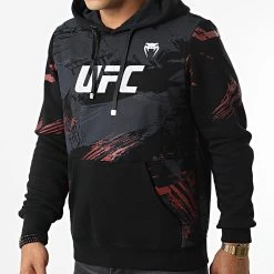 Grosses soldes 😉 Sweat Capuche Authentic UFC Fight Week Noir de Venum 🎉