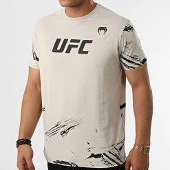 Remise 😉 Tee 👚 Shirt Authentic UFC Fight Week Beige de Venum 💯