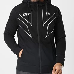 De gros ⌛ Sweat Capuche Zippé Fight Night Noir de Venum 🔔