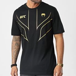 Grosses soldes ⭐ Tee 👕 Shirt Fight Night 00153 Noir Doré de Venum 😀